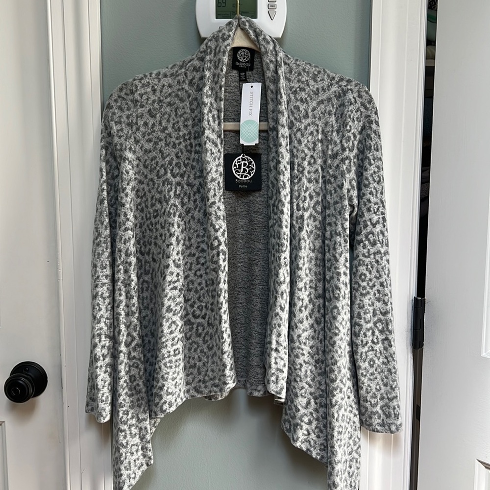 Animal print Brushed Cardigan